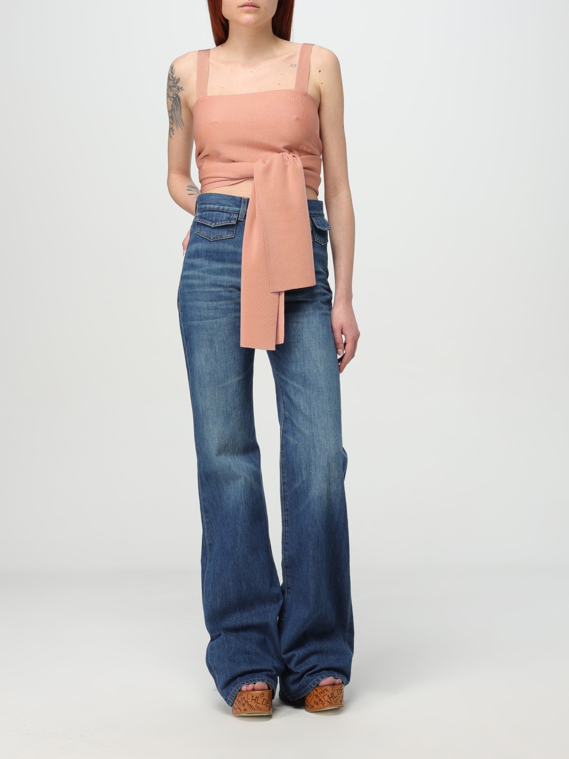 デニム・ジーパン CHLOE Woman Jeans Blue CH25UDP03258 4C6 CHLOÉ: Jeans woman - Blue | Chloé jeans CH25UDP03258 online