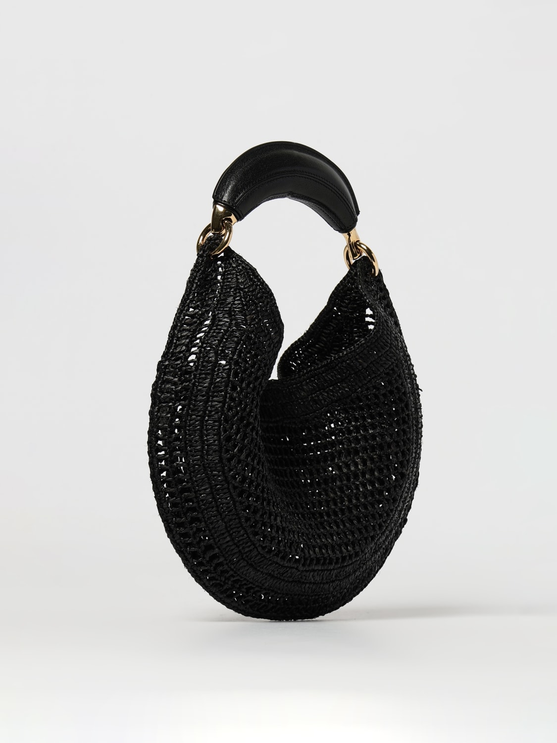 ショルダーバッグ・ポシェット CHLOE Woman Shoulder bag Black CH25US902P08 001 Chloe クロエ ショルダーバッグ SUMMER BANANA ホーボーバッグ