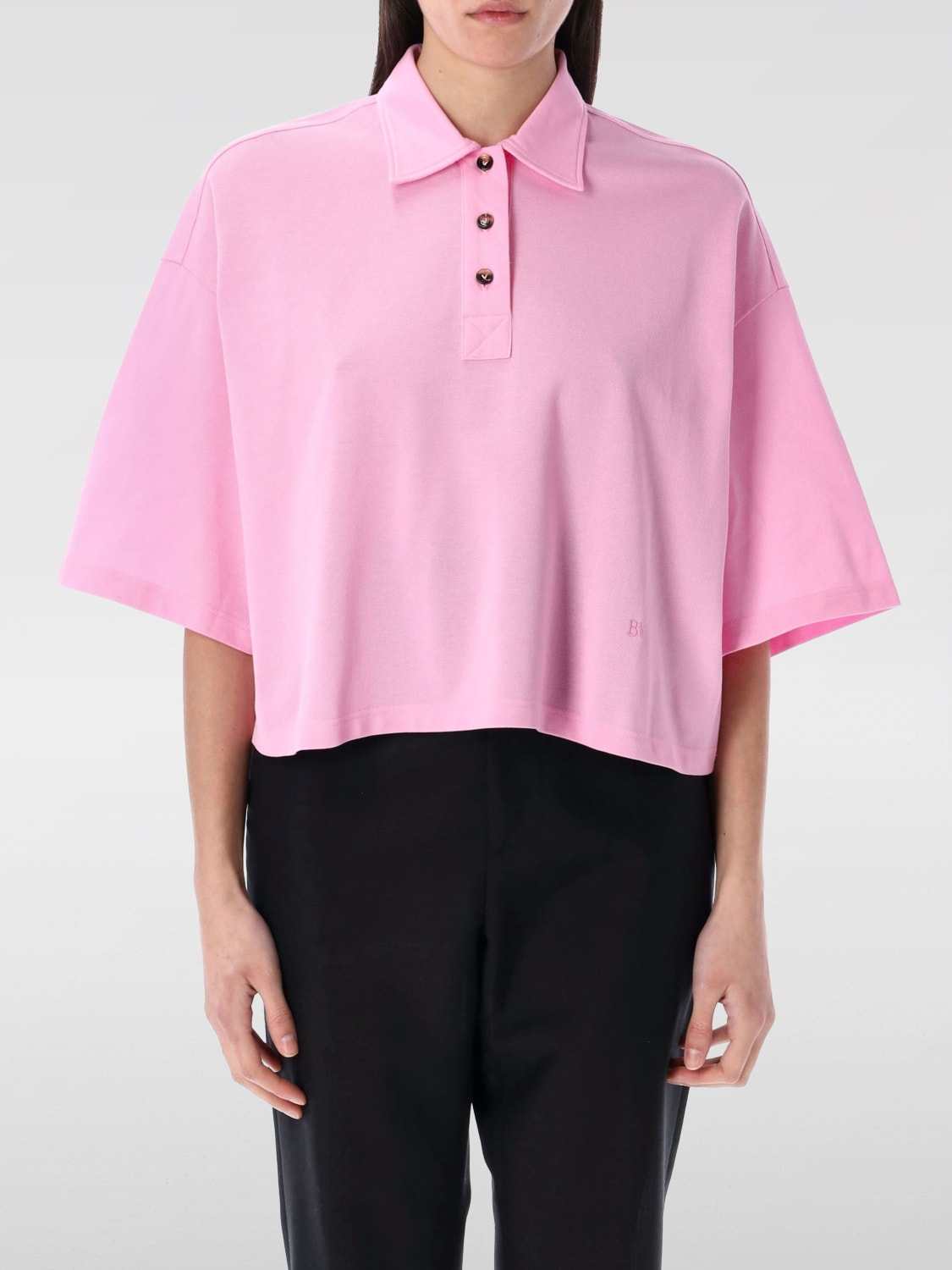 Tシャツ・カットソー BOTTEGA VENETA Woman Polo Shirt Pink 830925V5DJ0 6454 BOTTEGA VENETA: Polo shirt woman - Pink | Bottega Veneta