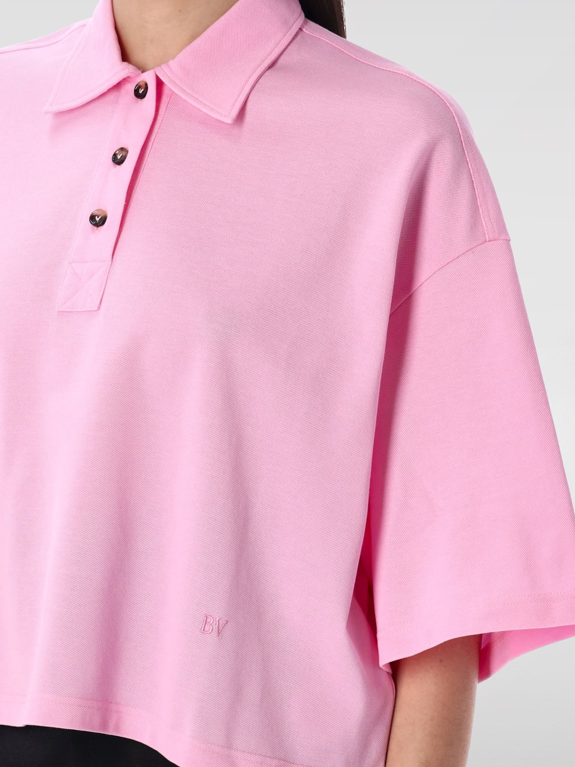 Tシャツ・カットソー BOTTEGA VENETA Woman Polo Shirt Pink 830925V5DJ0 6454 BOTTEGA VENETA: Polo shirt woman - Pink | Bottega Veneta