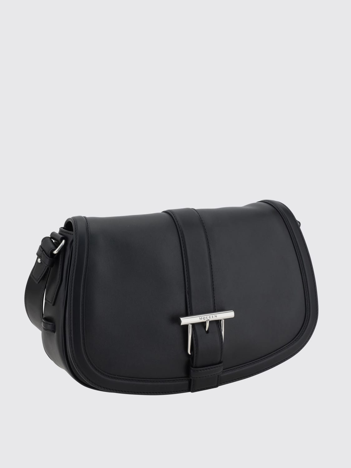 MCQUEEN BORSA A TRACOLLA: Borsa Satchel McQueen in pelle , Nero - Img 3