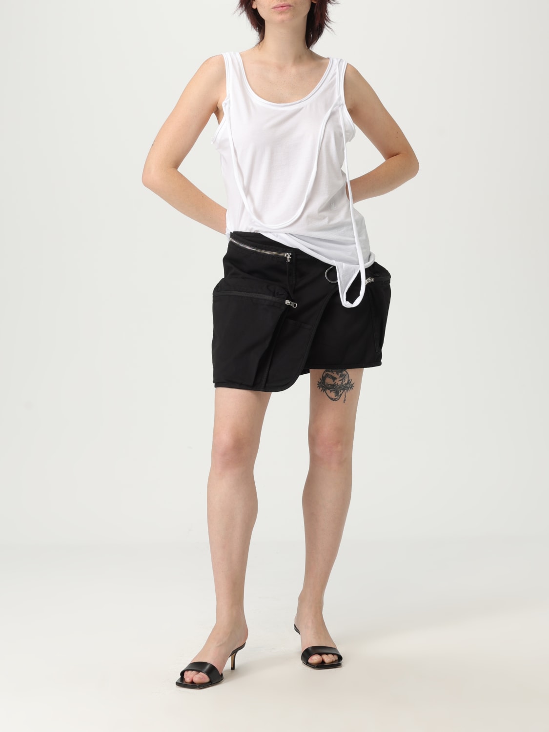 スカート HELMUT LANG Woman Skirt Black P01HW301 001 Helmut Lang Leather 5-Pocket Mini Skirt | WWW.HELMUTLANG.COM