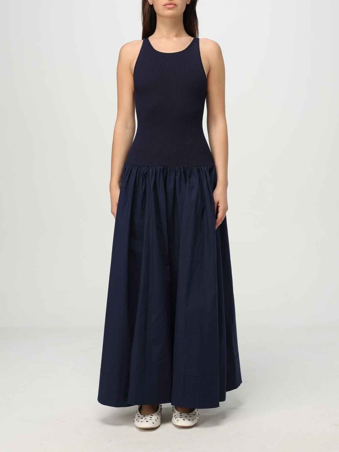 STAUD: Dress woman - Blue | Staud dress R25S2251PM online at