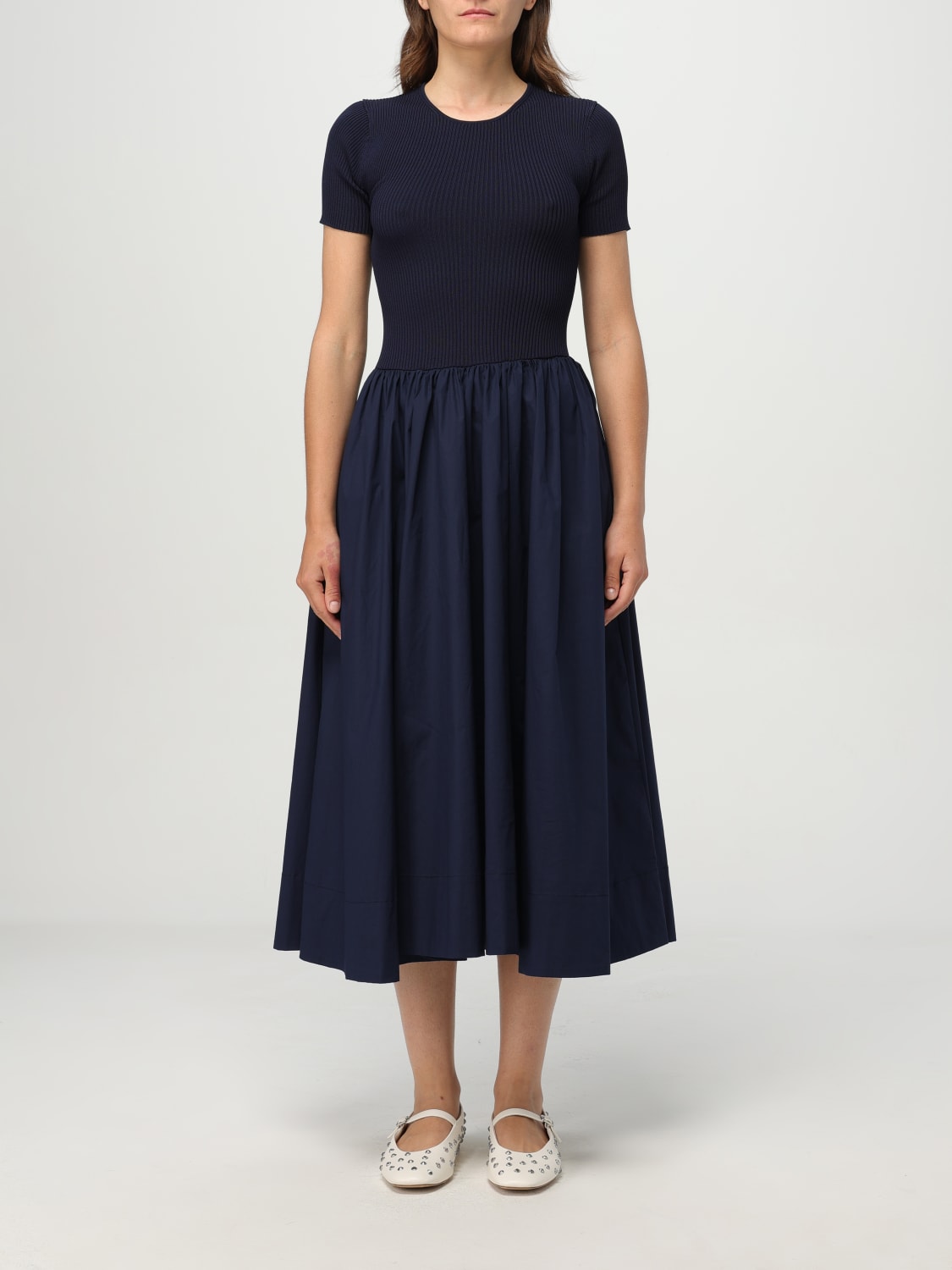 STAUD: Dress woman - Blue | Staud dress R25S2252PM online at