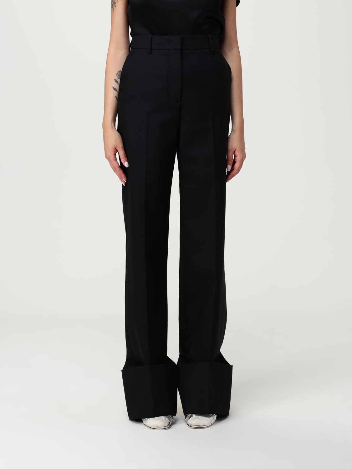 パンツ VALENTINO Woman Pants Black 6B0RB6F08VB 0NO VALENTINO: Pants woman - Black | Valentino pants 6B0RB6F08VB