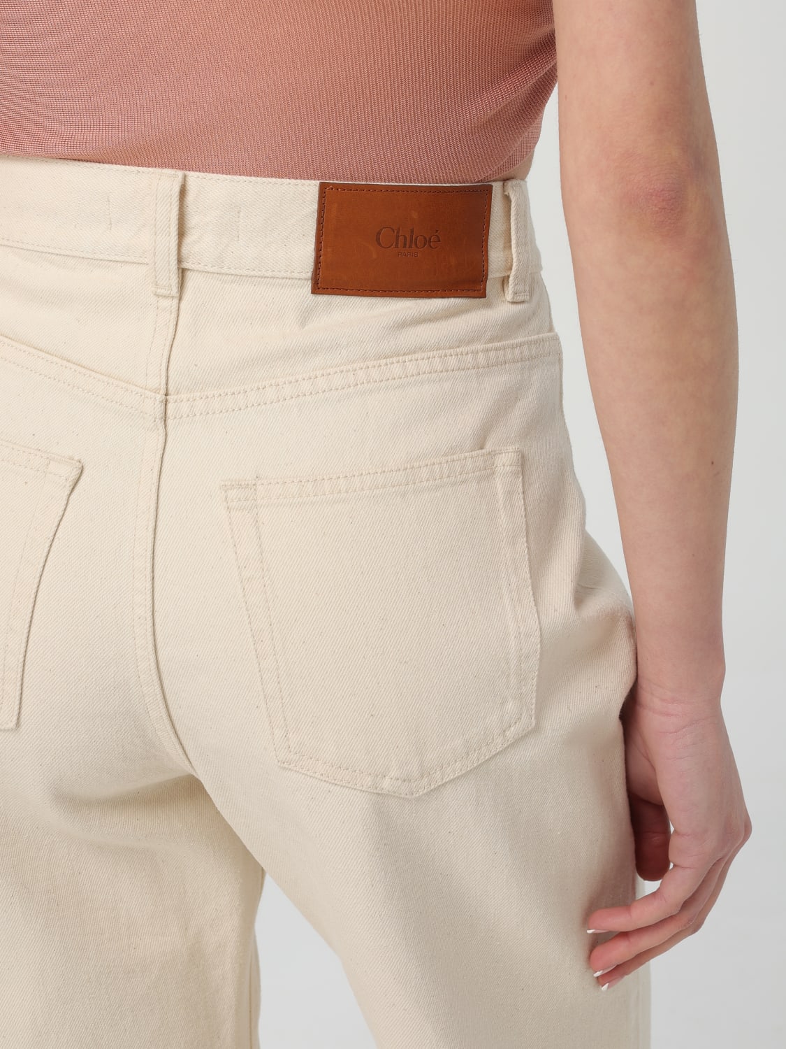 デニム・ジーパン CHLOE Women Denim Pants CH25UDP03251 112 WHITE CHLOÉ: Jeans woman - White | Chloé jeans CH25UDP03251 online