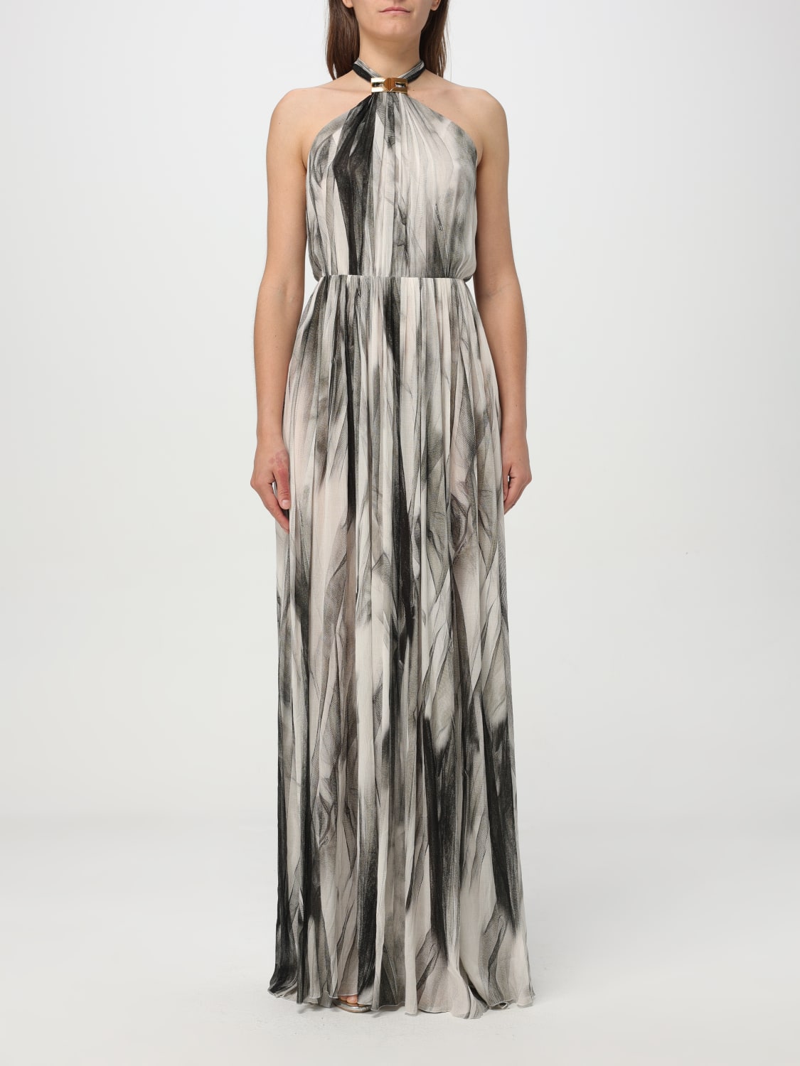 ワンピース ELISABETTA FRANCHI Woman Dress Butter AB771 DO5 Women's georgette and crepe dress ab77151e2 Butter-Quartz