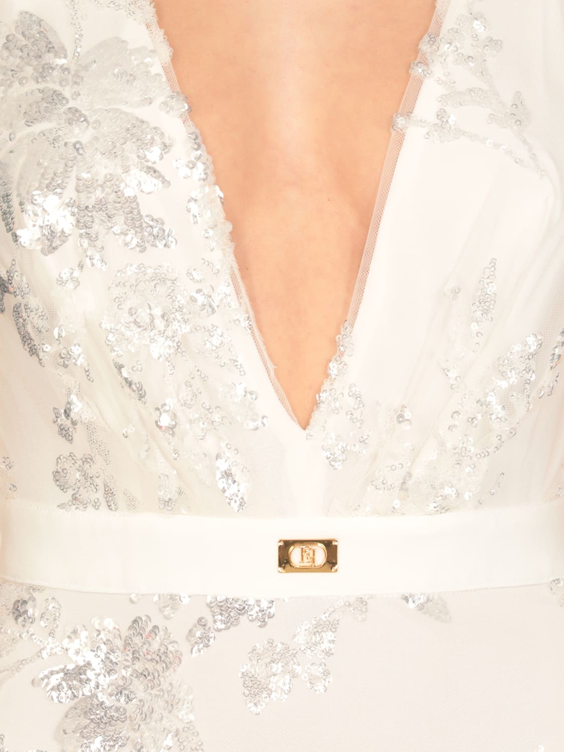 ワンピース ELISABETTA FRANCHI Woman Dress Ivory ABR50 360 ELISABETTA FRANCHI: Dress woman - Ivory | Elisabetta Franchi