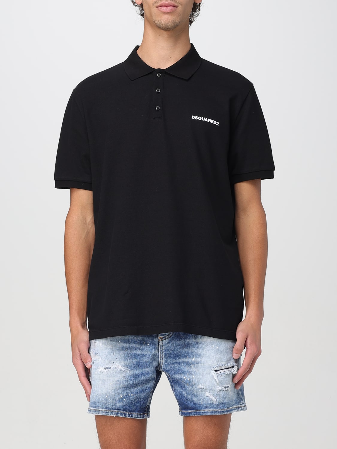 DSQUARED2 POLO SHIRT: Polo shirt men Dsquared2, Black - Img 1