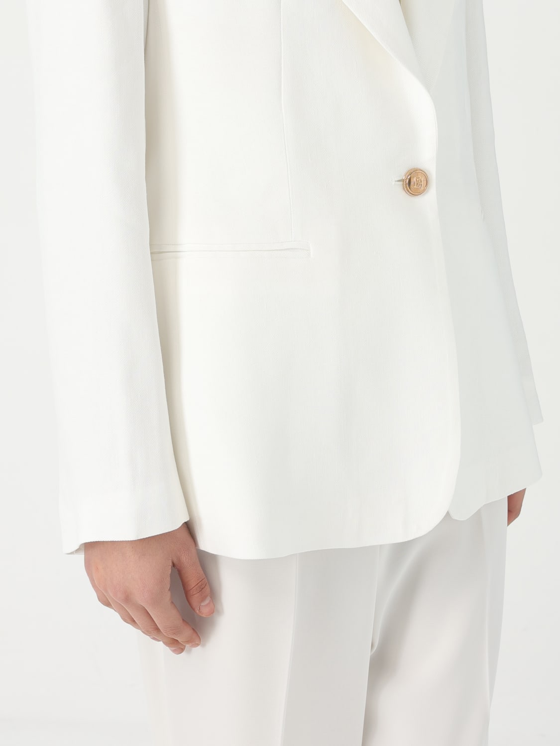 アウターその他 ELISABETTA FRANCHI Woman Blazer Ivory GI157 360 ELISABETTA FRANCHI: Blazer woman - Ivory | Elisabetta