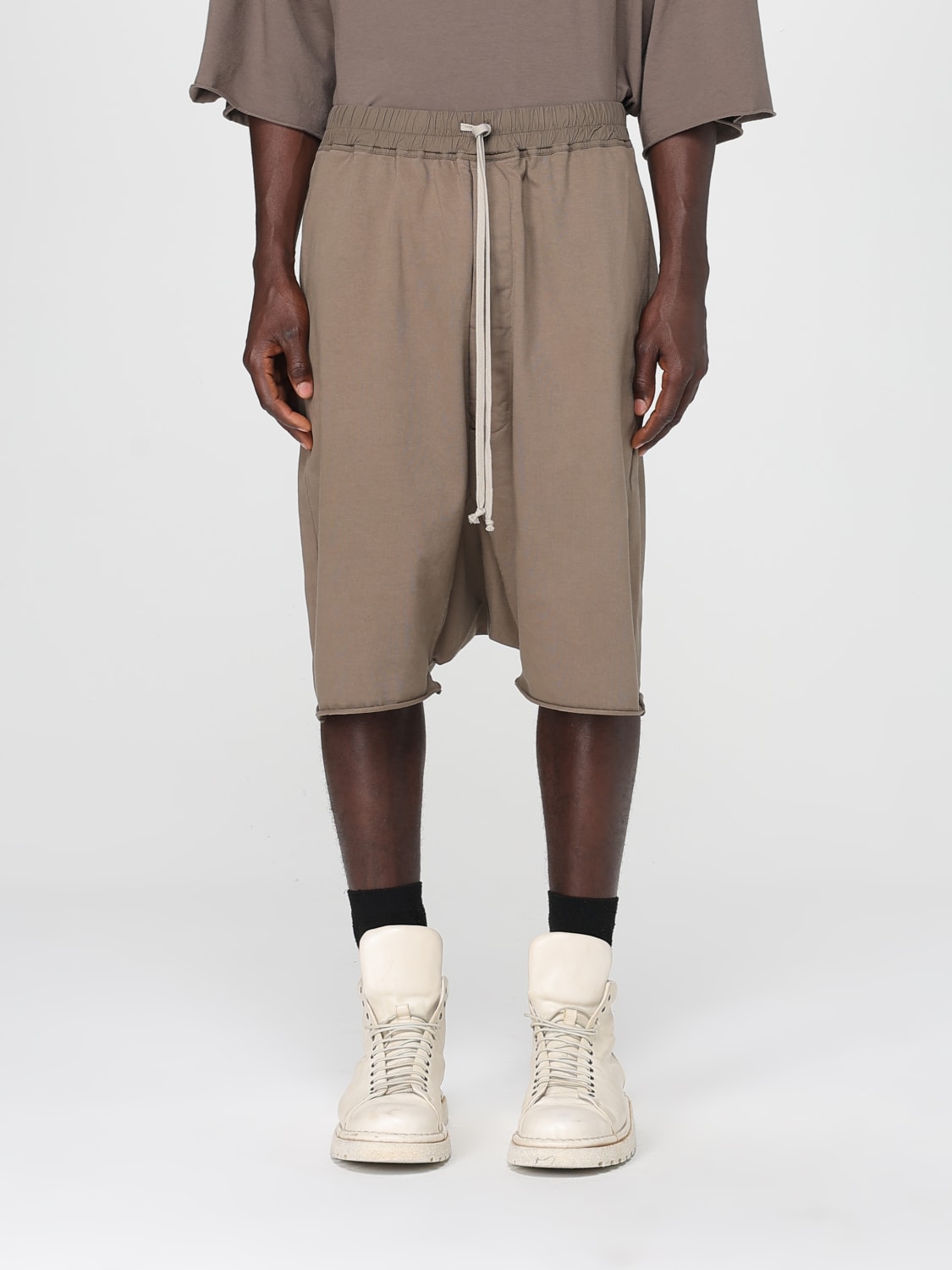 RICK OWENS DRKSHDW PANTALONCINO: Pantaloncino Rick Owens Drkshdw in cotone , Marrone - Img 1