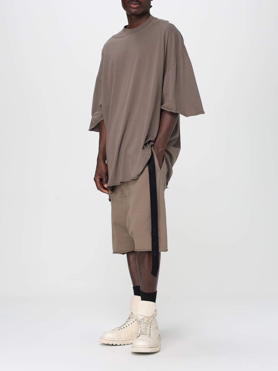 RICK OWENS DRKSHDW PANTALONCINO: Pantaloncino Rick Owens Drkshdw in cotone , Marrone - Img 2