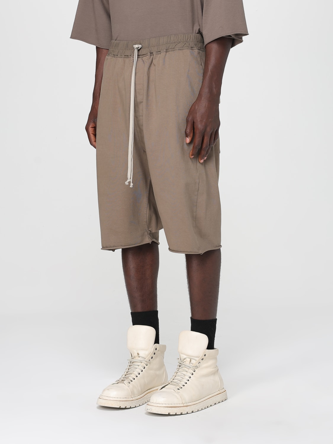 RICK OWENS DRKSHDW PANTALONCINO: Pantaloncino Rick Owens Drkshdw in cotone , Marrone - Img 4