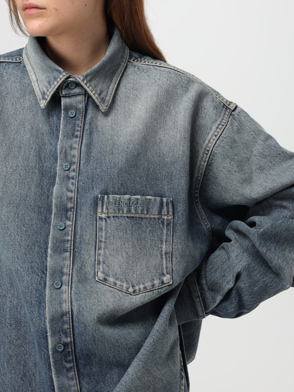 BALENCIAGA：シャツ レディース - ブルー | GIGLIO.COM