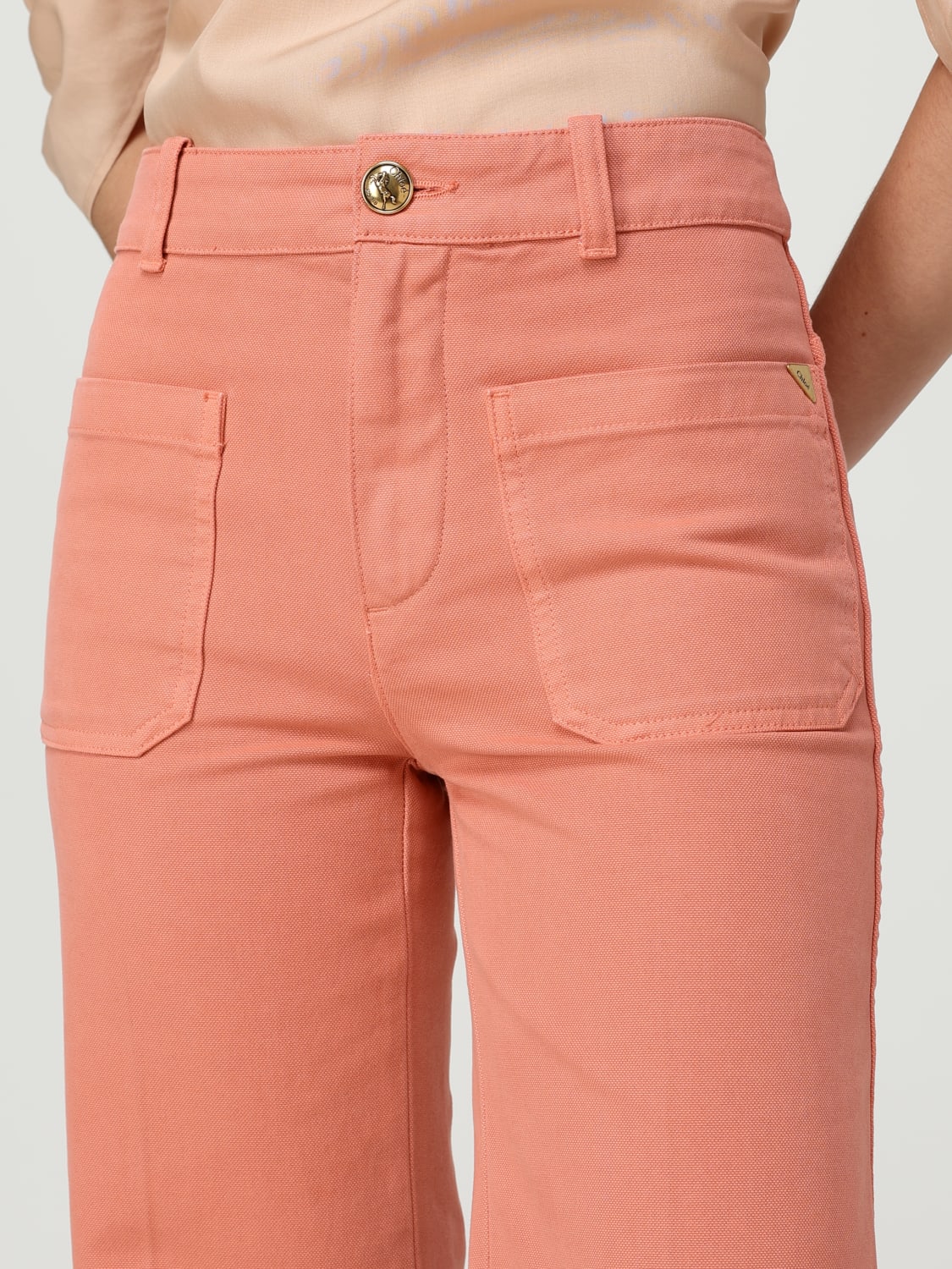 パンツ CHLOE Woman Pants Red CH25SPA21365 82A CHLOÉ: Pants woman - Red | Chloé pants CH25SPA21365 online