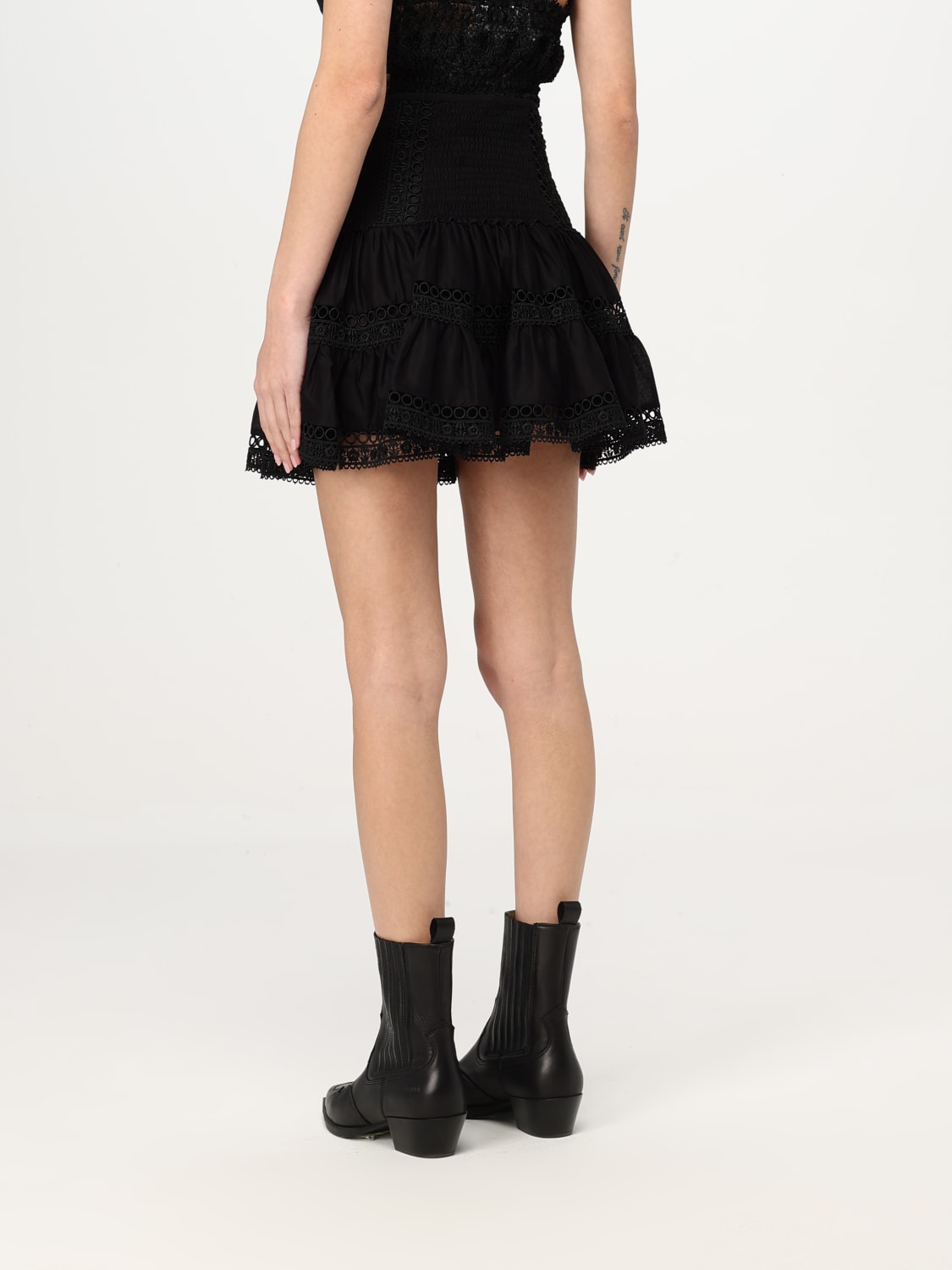 CHARO RUIZ FALDA: Falda mujer Charo Ruiz Ibiza, Negro - Img 3