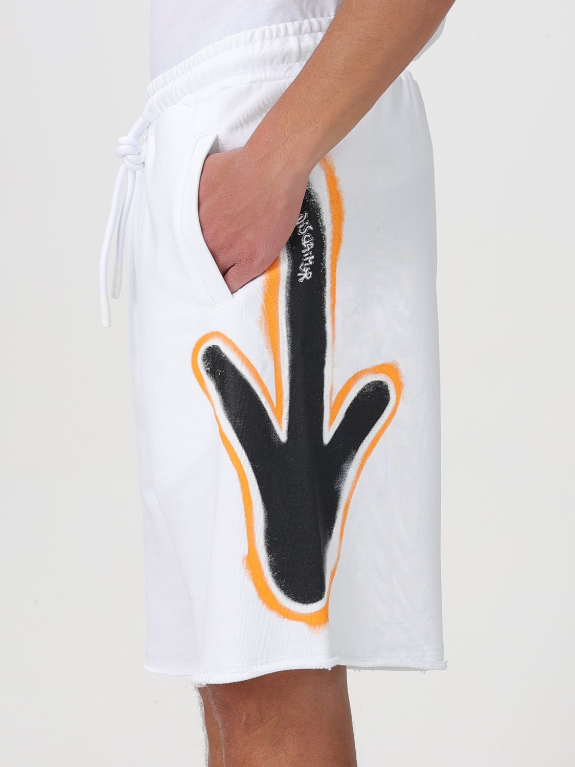 DISCLAIMER SHORTS: Short men Disclaimer, White - Img 3