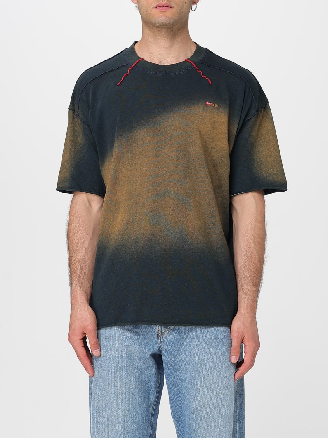 Tシャツ・カットソー DIESEL Men T-shirt Gold A161110PKAG 7FC DIESEL: T-shirt men - Gold | Diesel t-shirt A161110PKAG