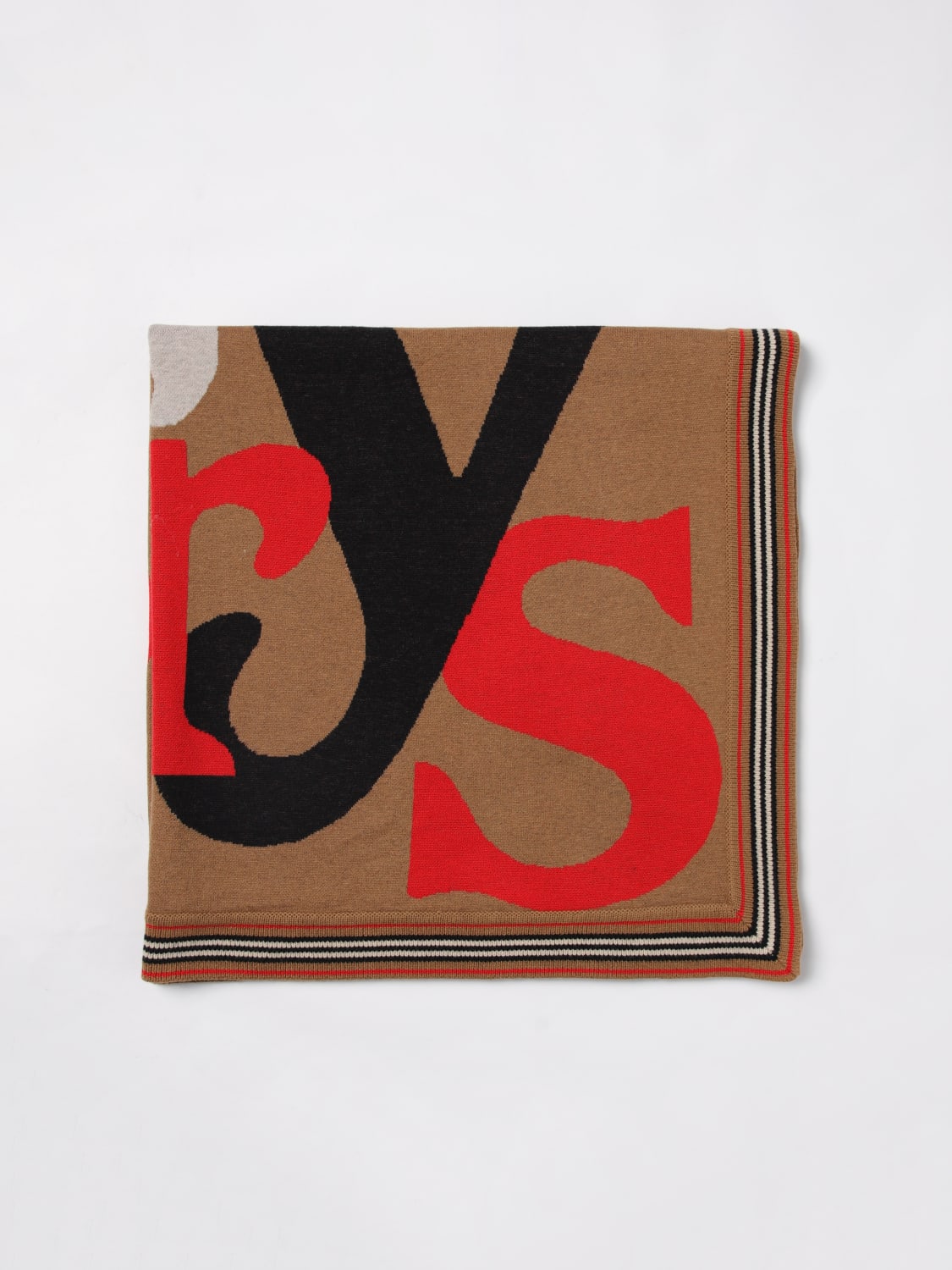BURBERRY BLANKET: Blanket kids Burberry, Beige - Img 1
