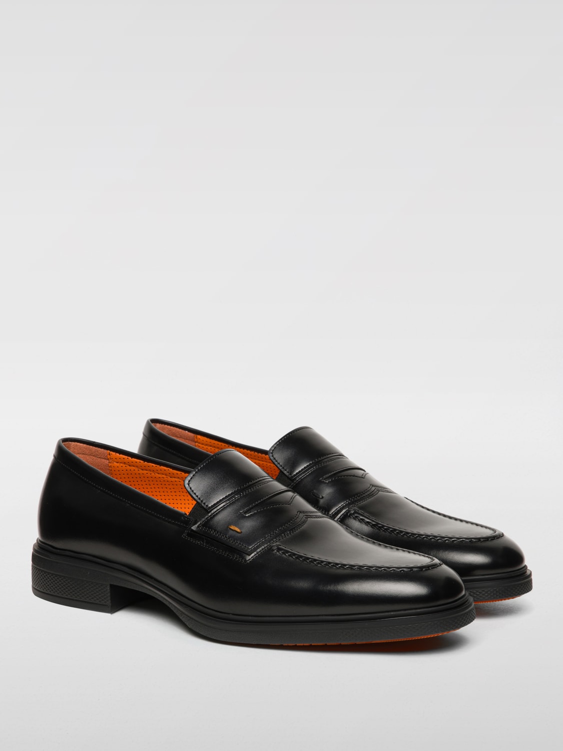 SANTONI MOCASSINI: Mocassino Santoni in pelle , Nero - Img 2