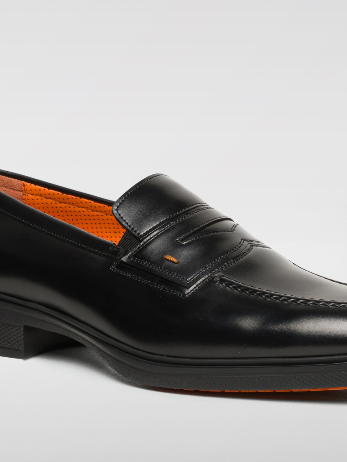 SANTONI MOCASSINI: Mocassino Santoni in pelle , Nero - Img 3