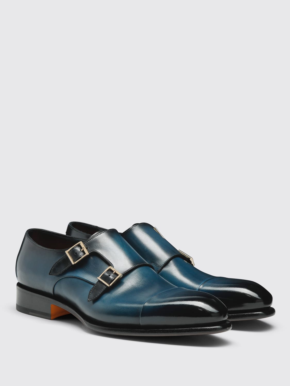 SANTONI BROGUE SHOES: Shoes men Santoni, Blue - Img 2