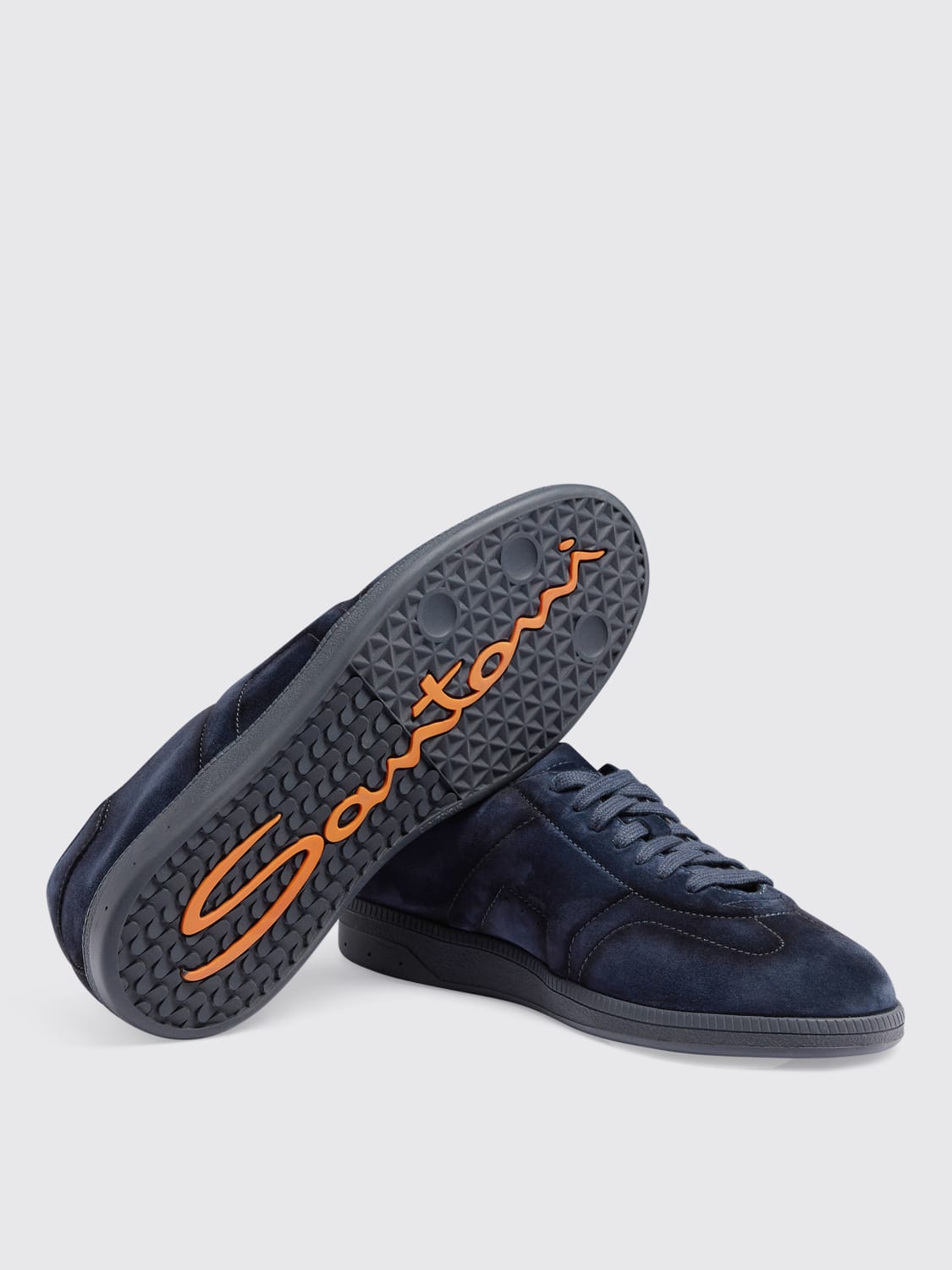 SANTONI SNEAKERS: Sneakers men Santoni, Blue - Img 3