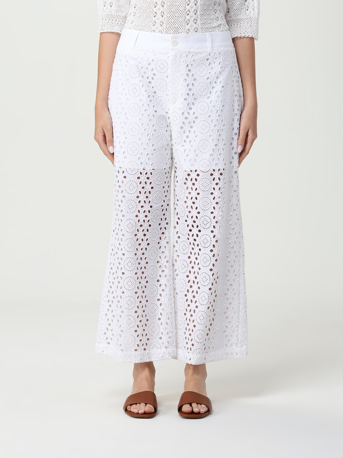 パンツ LIU JO Woman Pants Camel WA5282T2182 80840 LIU JO: Pants woman - White | Liu Jo pants WA5282T2182