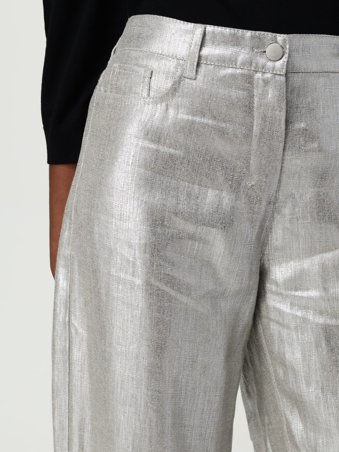 パンツ 'S Max Mara Woman Pants Silver 2519131133600 001 S MAX MARA: Pants woman - Silver | 'S Max Mara pants