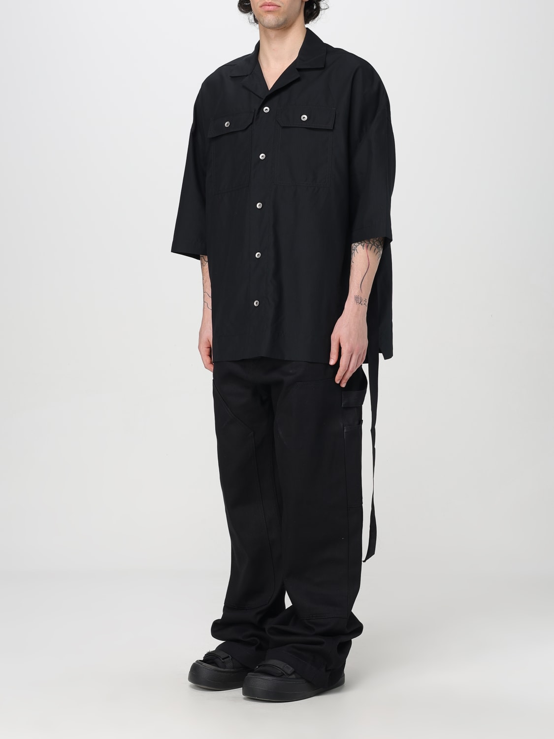 RICK OWENS DRKSHDW CAMISA: Camisa hombre Rick Owens Drkshdw, Negro - Img 3