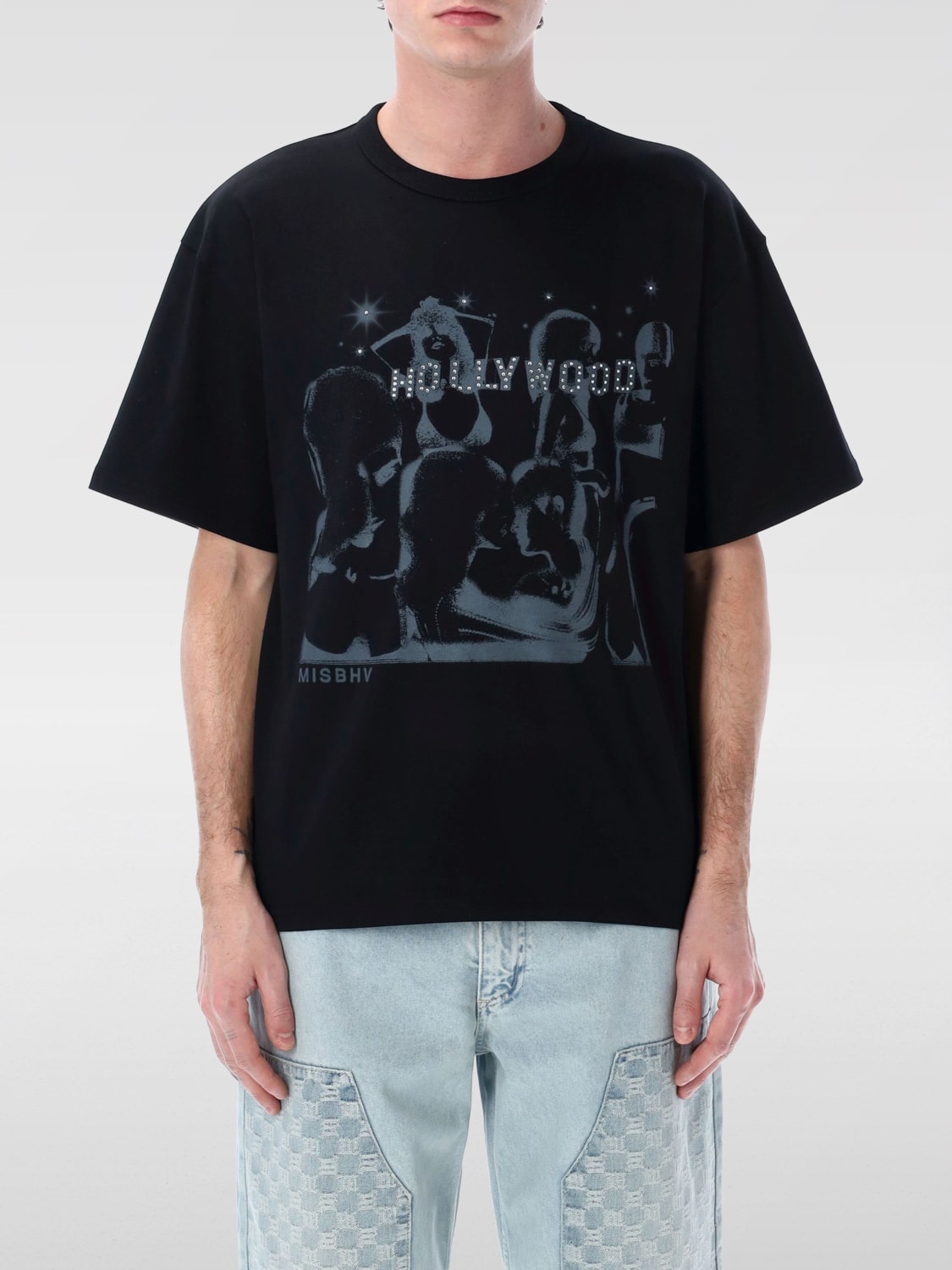 Tシャツ・カットソー MISBHV Men T-shirt Black 250M111 BLACK MISBHV: T-shirt men - Black | Misbhv t-shirt 250M111 online