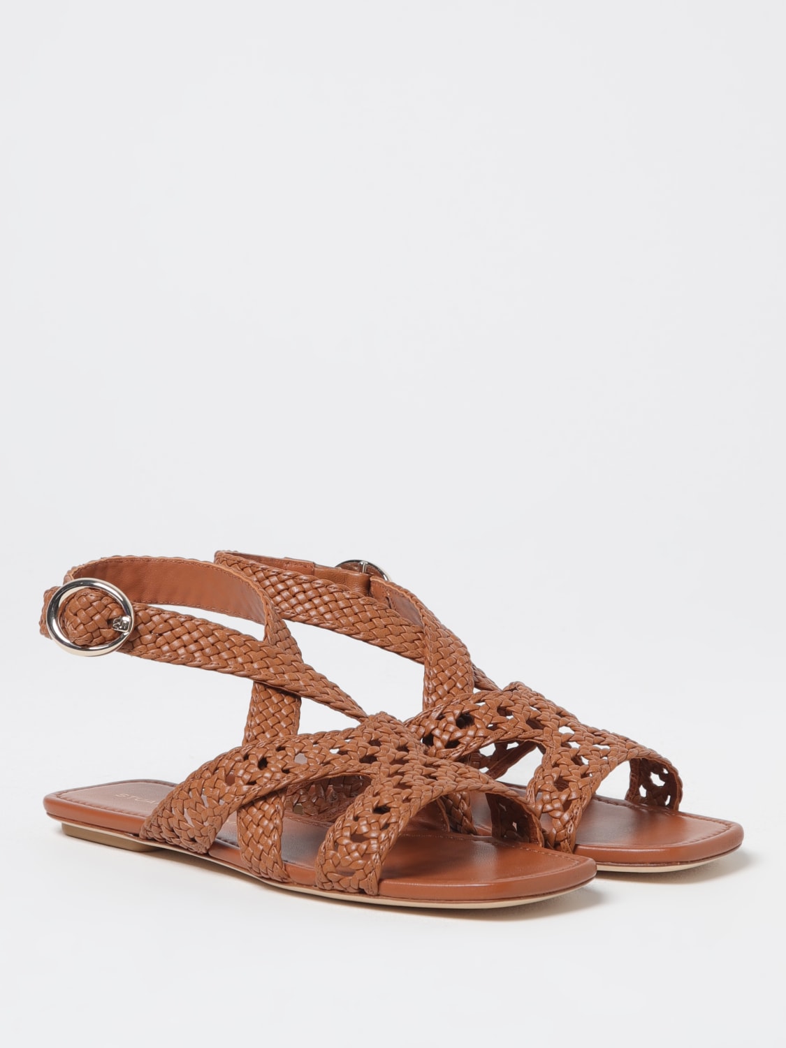 STUART WEITZMAN 힐 샌들: 플랫 슈즈 여성 Stuart Weitzman, 브라운 - Img 2