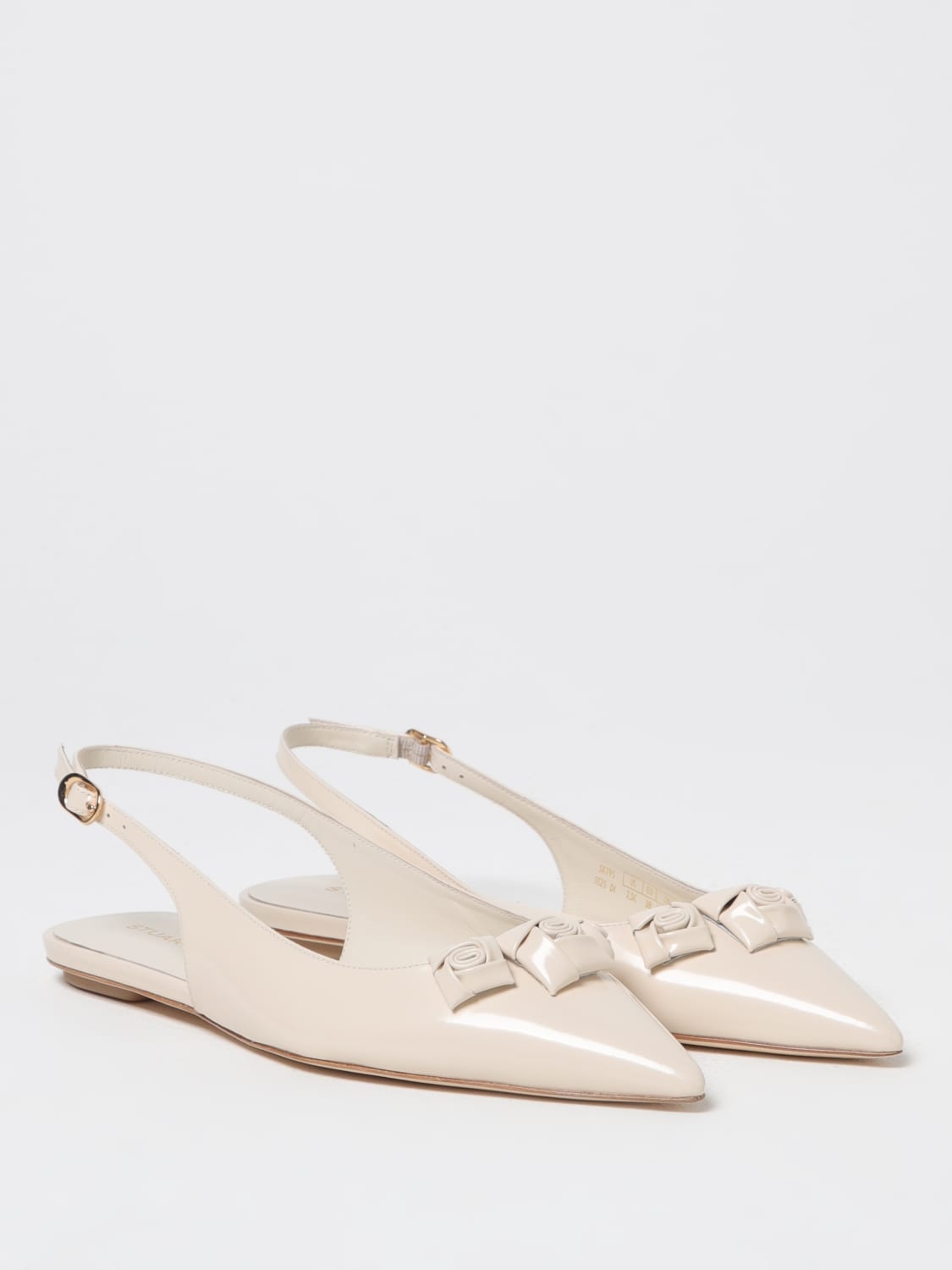 STUART WEITZMAN DÉCOLLETÉ: Slingback Stuart Weitzman in pelle spazzolata, Crema - Img 2