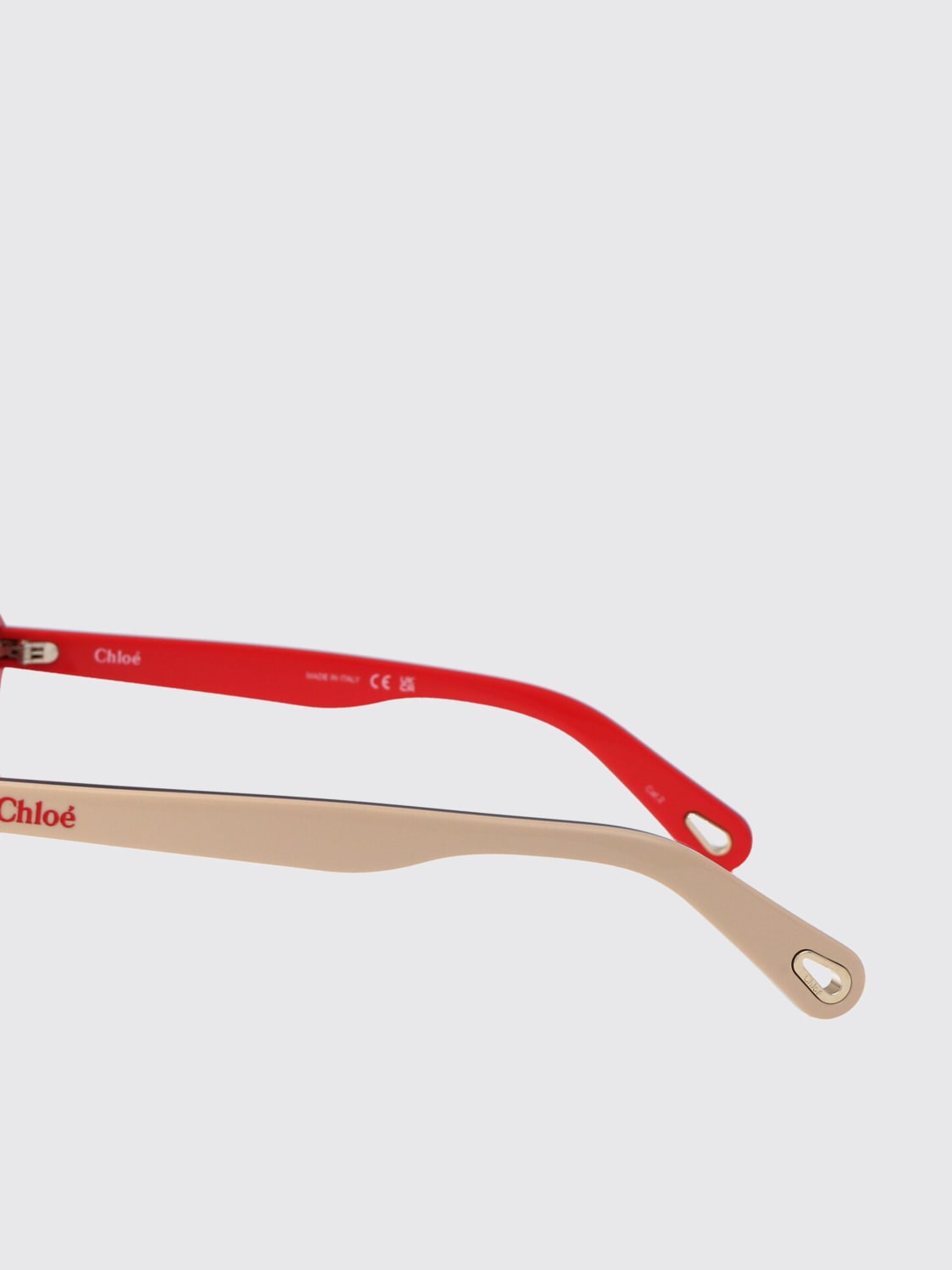 CHLOÉ OCCHIALI DA SOLE: Occhiali da sole CH0212S Chloè in acetato , Avorio - Img 4