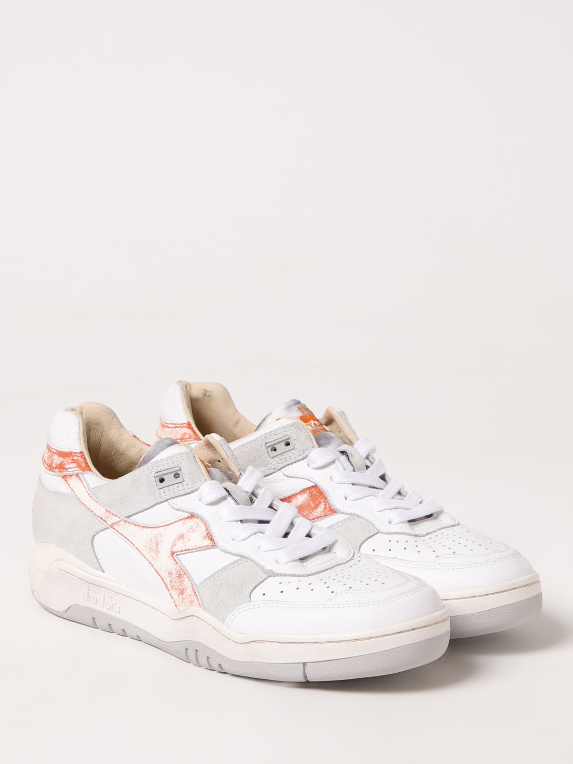 DIADORA HERITAGE SNEAKERS: Sneakers Diadora Heritage in pelle used , Bianco - Img 2