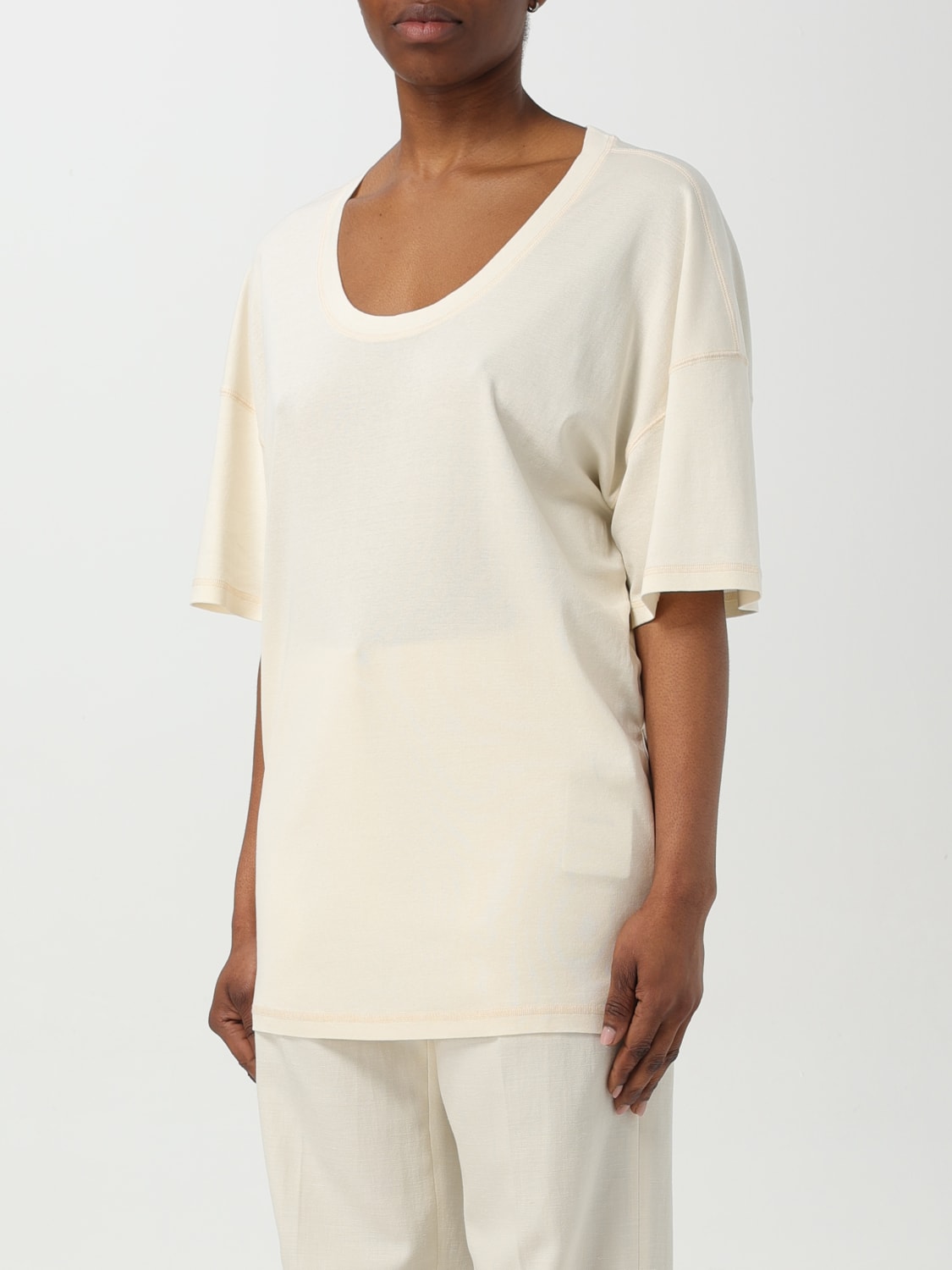 LEMAIRE T-SHIRT: T-shirt femme Lemaire, Crème - Img 3