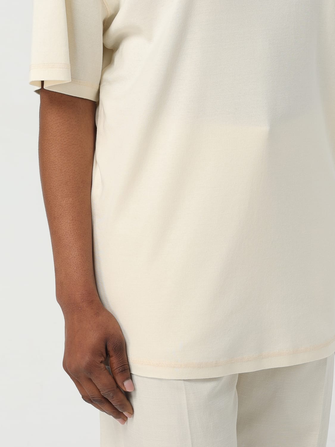 LEMAIRE T-SHIRT: T-shirt femme Lemaire, Crème - Img 4