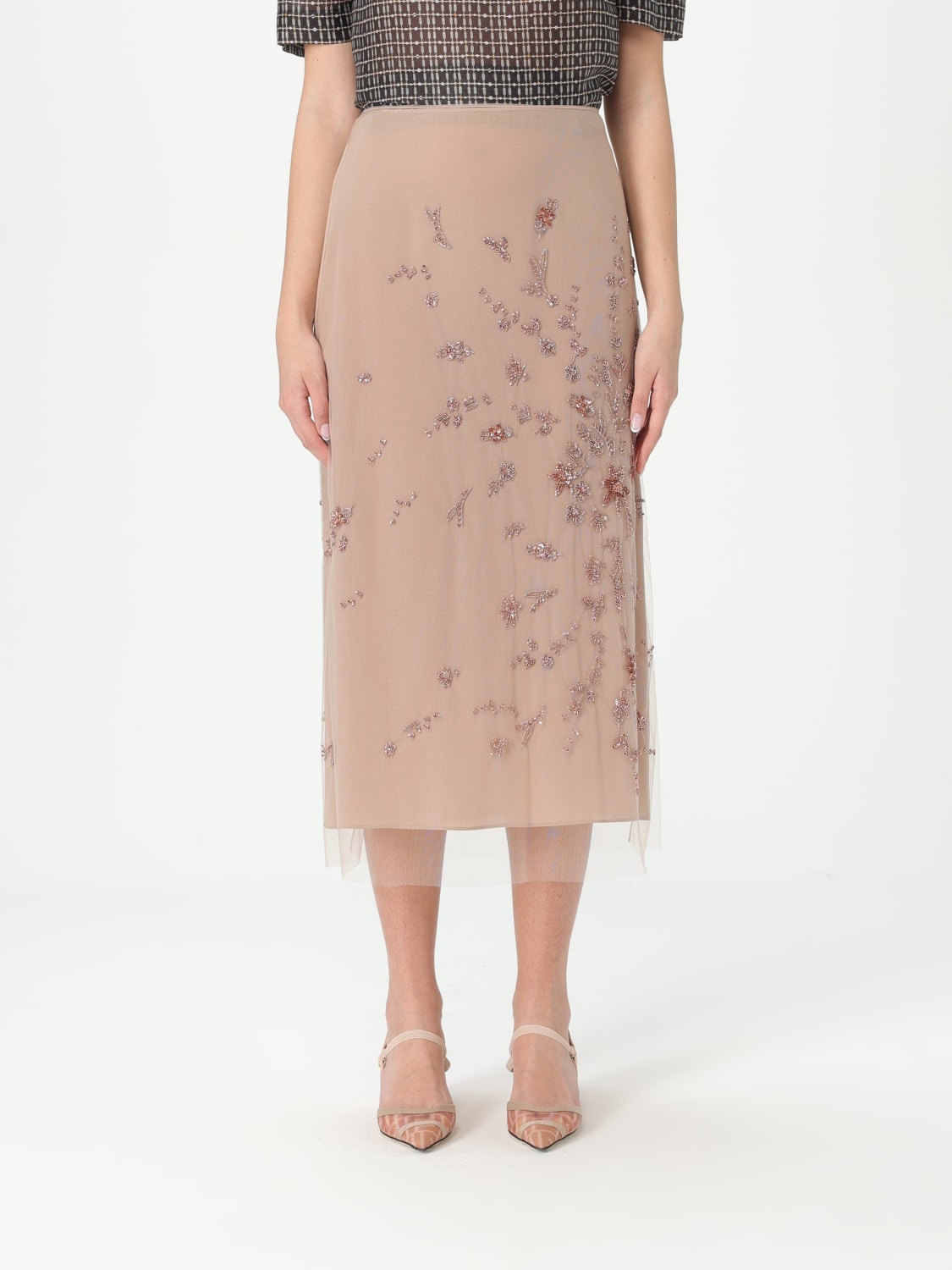 FENDI FALDA: Falda mujer Fendi, Natural - Img 1