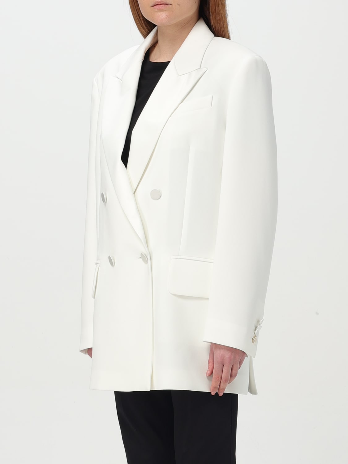 MAX MARA BLAZER: Blazer a doppiopetto Max Mara in cady, Bianco - Img 4