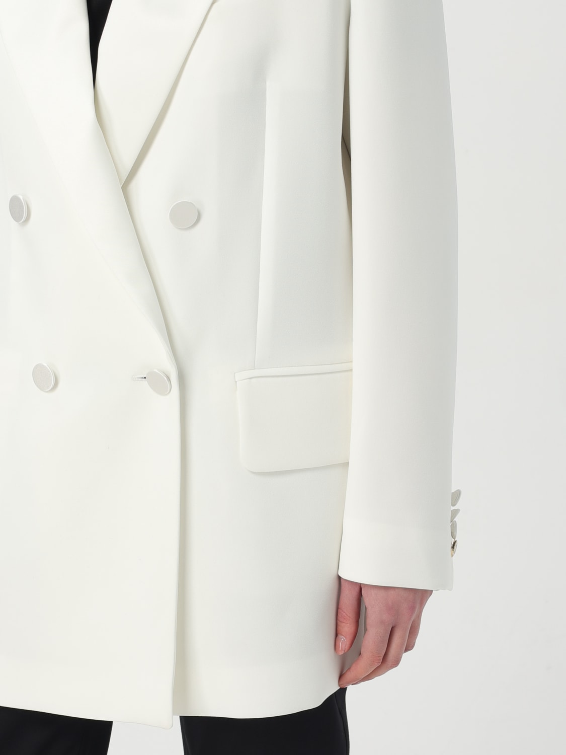MAX MARA BLAZER: Blazer a doppiopetto Max Mara in cady, Bianco - Img 5