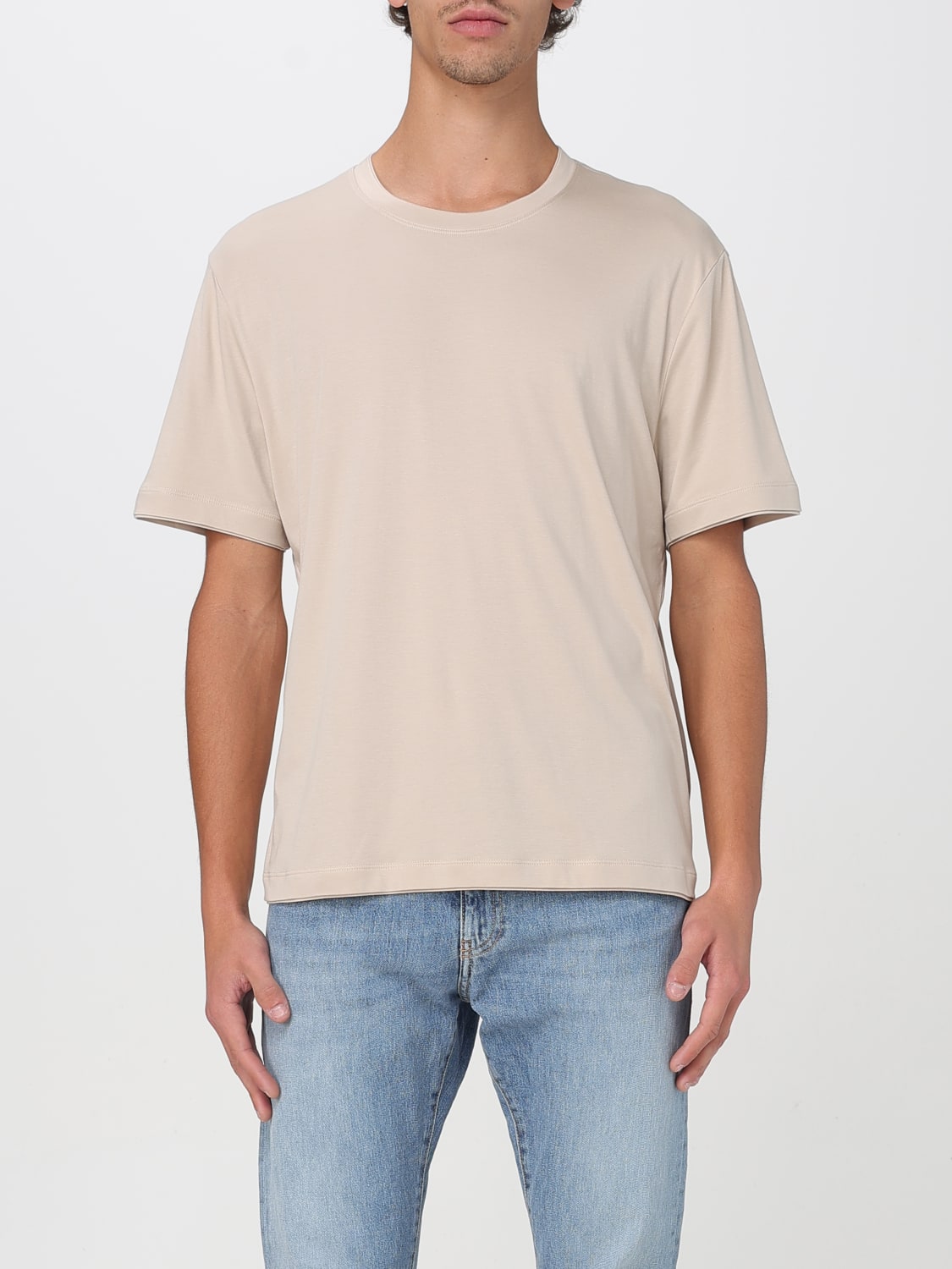 Tシャツ・カットソー ELEVENTY Men T Shirts K75TSHK19TES0K03504 Brown Eleventy K75TSHK19TES0K035 Man Brown T-shirts and Polos - Zuklat