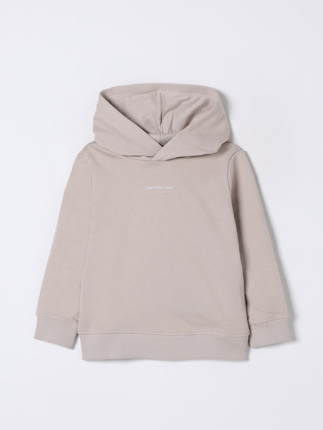 CALVIN KLEIN SWEATER: Sweater kids Calvin Klein, Beige - Img 1