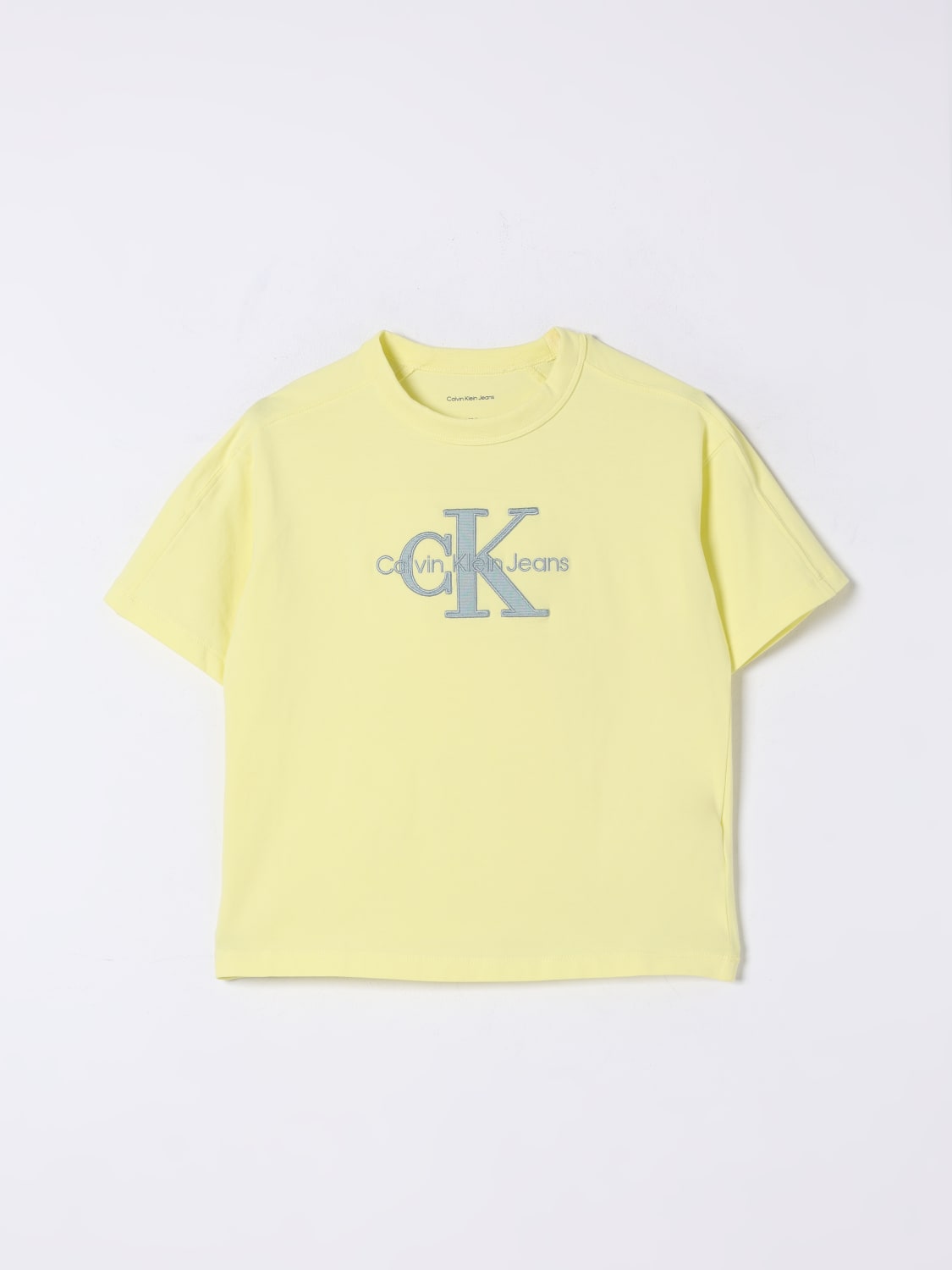 CALVIN KLEIN T-SHIRT: T-shirt kids Calvin Klein, Yellow - Img 1
