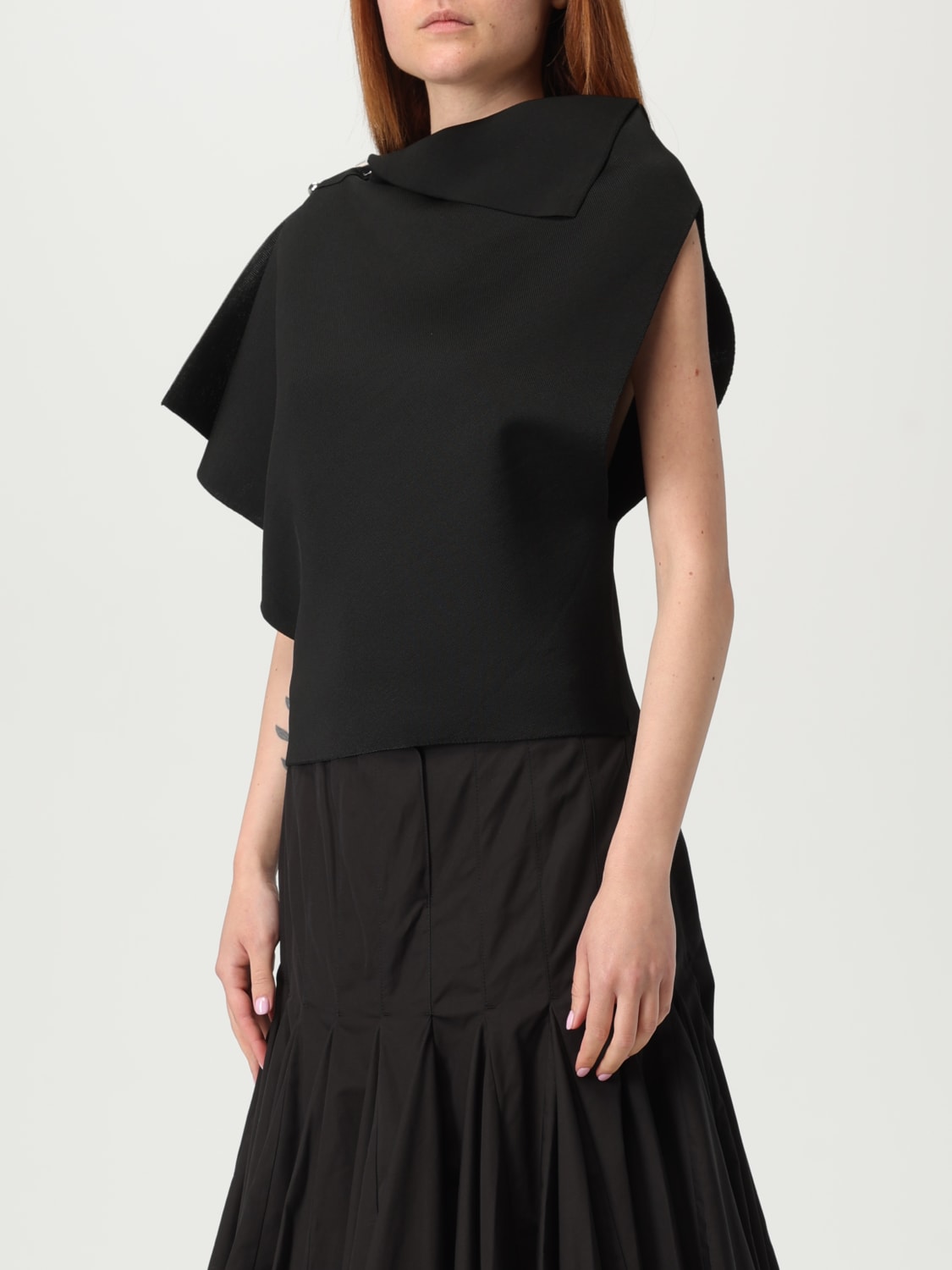 JACQUEMUS: Top woman - Black | Jacquemus top 251KN6072437