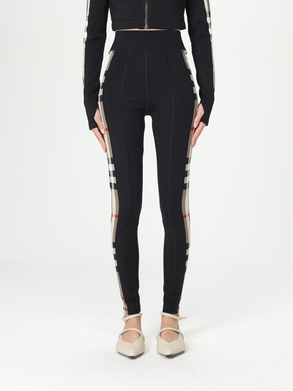 BURBERRY PANTS: Pants woman Burberry, Black - Img 1