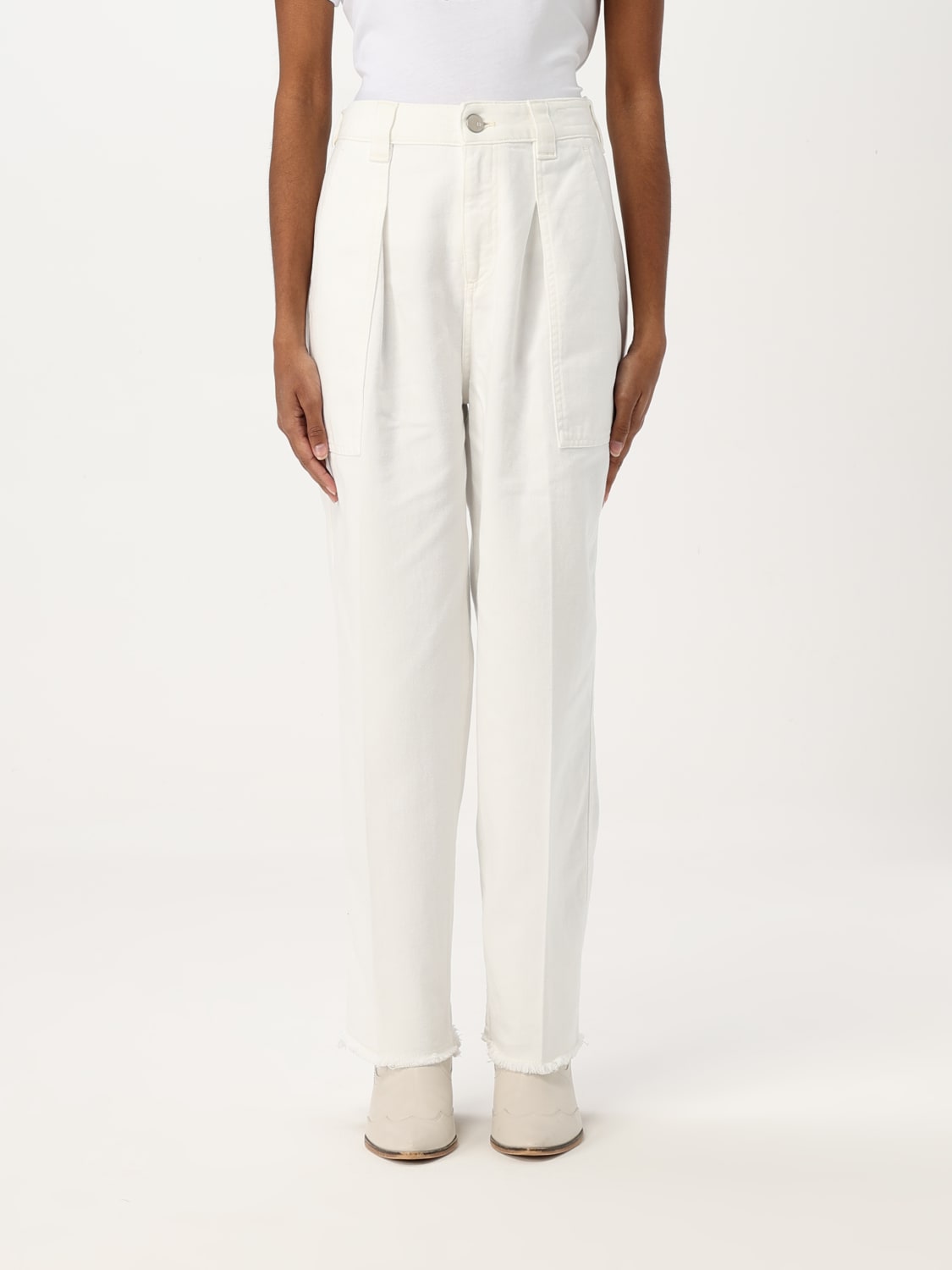 PT01 PANTALONES: Pantalón mujer Pt01, Blanco - Img 1