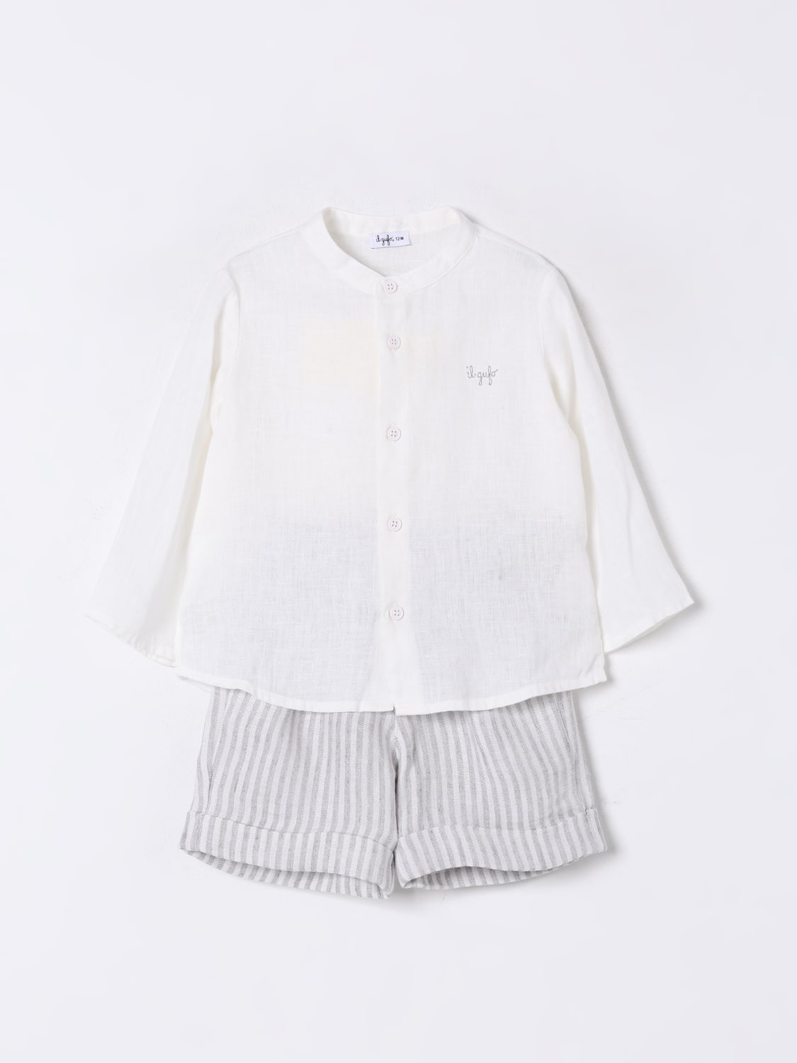 IL GUFO BABY-OVERALL: Anzug kinder Il Gufo, Grau - Img 1
