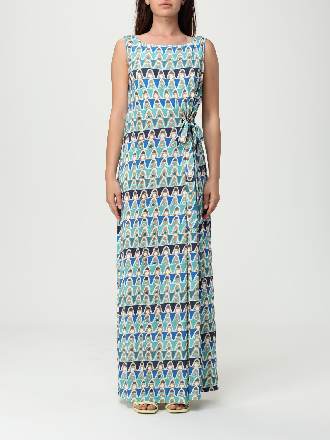 ワンピース MALIPARMI Woman Dress Blue JF664870230 D8053 MALIPARMI: Dress woman - Blue | Maliparmi dress JF664870230
