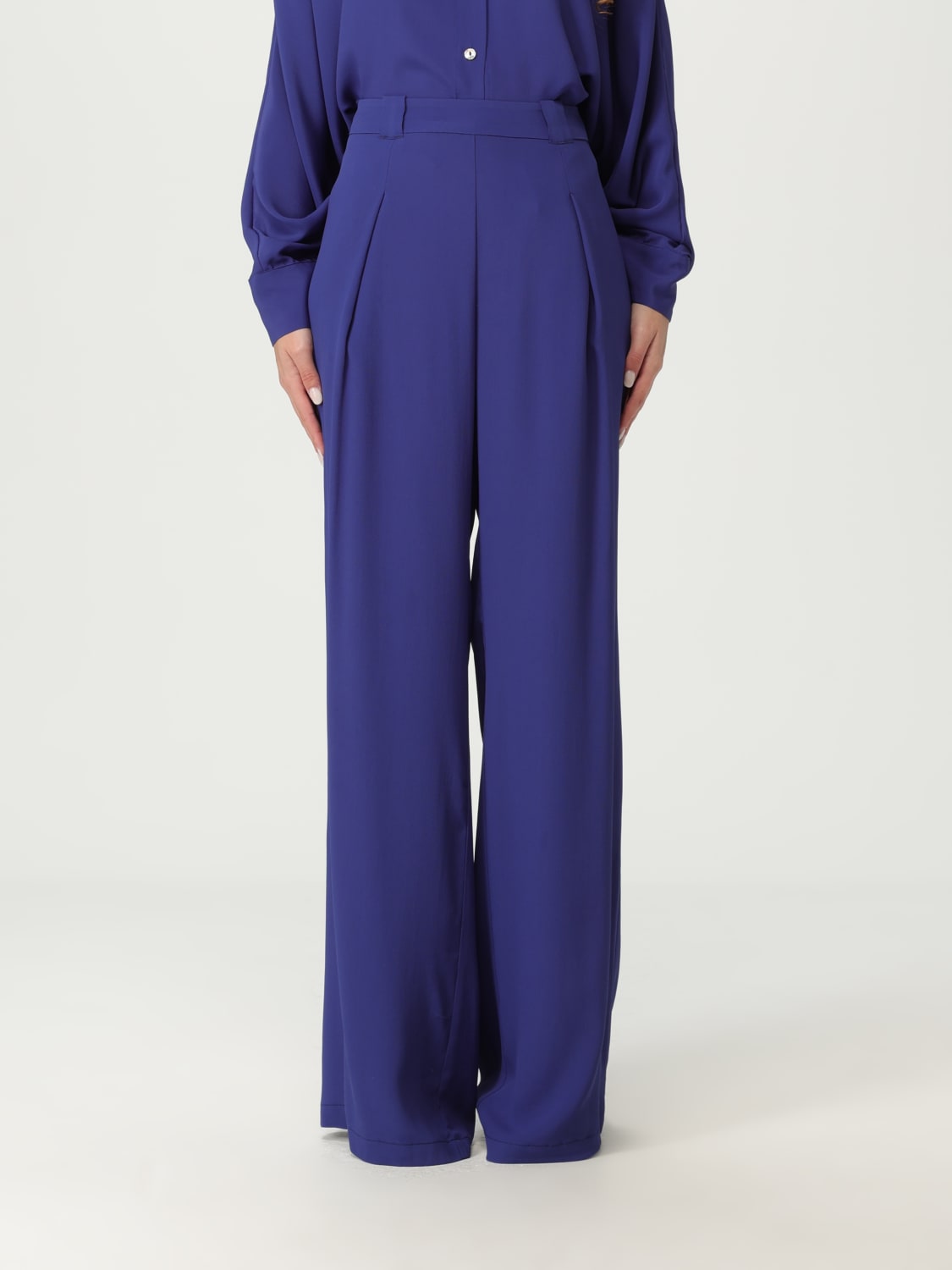 パンツ MALIPARMI Woman Pants Blue JH012950203 80049 MALIPARMI: Pants woman - Blue | Maliparmi pants JH012950203