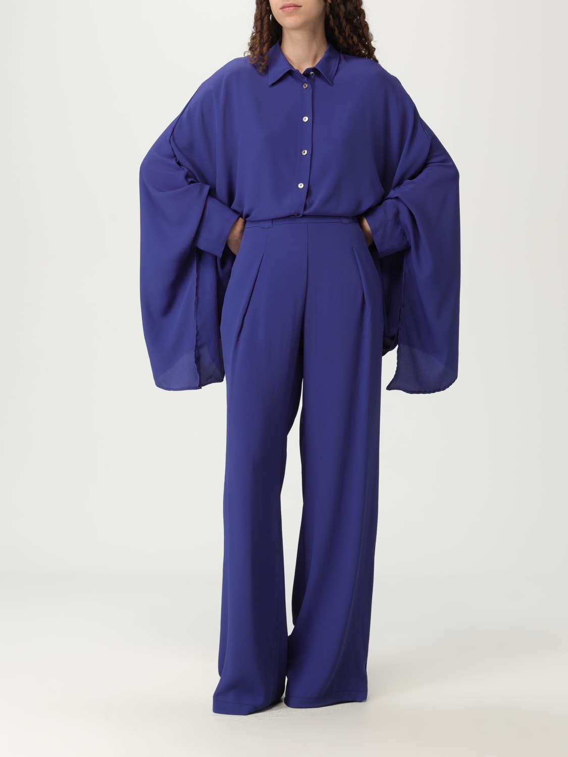 パンツ MALIPARMI Woman Pants Blue JH012950203 80049 MALIPARMI: Pants woman - Blue | Maliparmi pants JH012950203